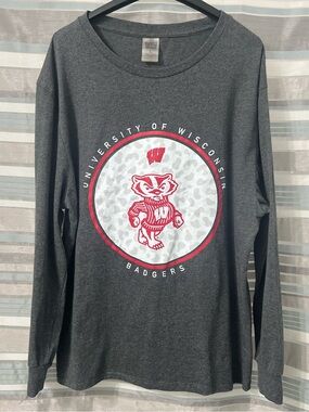 University of Wisconsin Badgers Gray Long Sleeve Tee